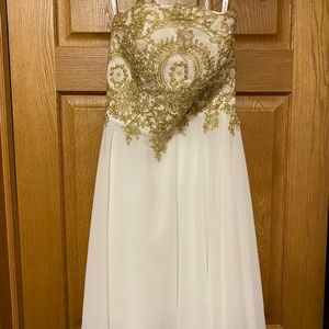 White semi-formal dress